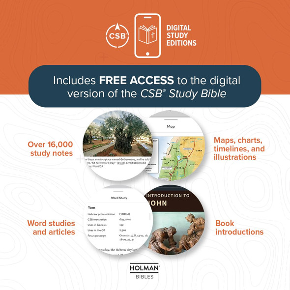 CSB Thinline Reference Bible, Digital Study Edition Camel LeatherTouch - Case of 22