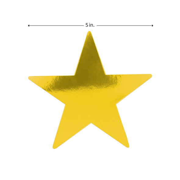 Gold Foil Star Cutouts (5") - Group VBS 2026