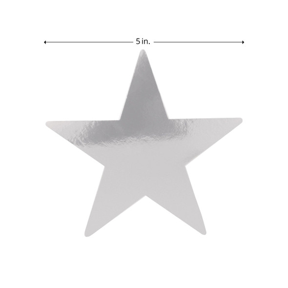 Silver Foil Star Cutouts (5") - Group VBS 2026