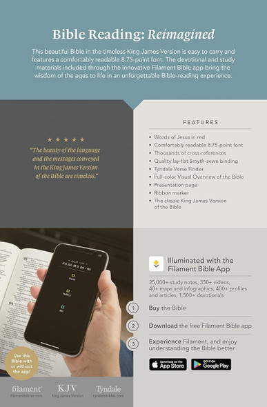 KJV Thinline Reference Bible, Filament Enabled - Case of 24