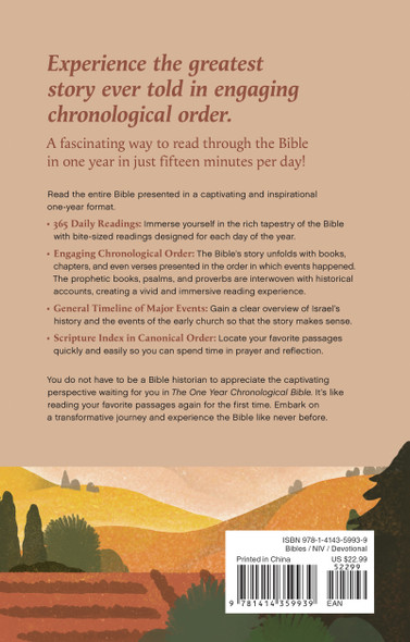 The One Year Chronological Bible NIV - Case of 18