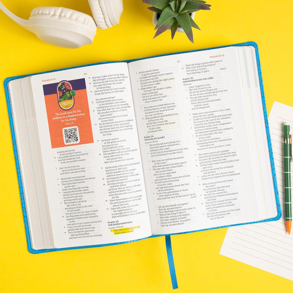 CSB Explorer Bible for Kids, Sky Blue LeatherTouch - Case of 12