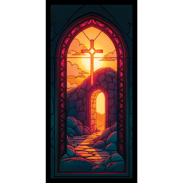 Church Banners - Stained Glass Window - He Is Risen