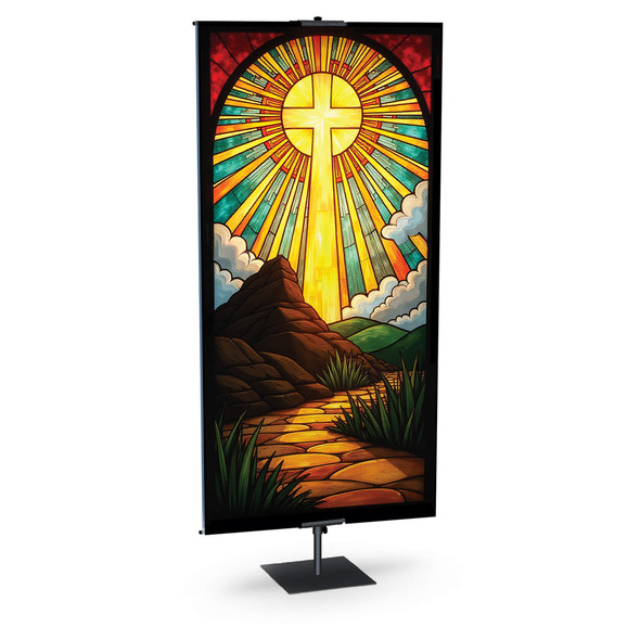 Church Banners - Stained Glass Window - The Empty Tomb