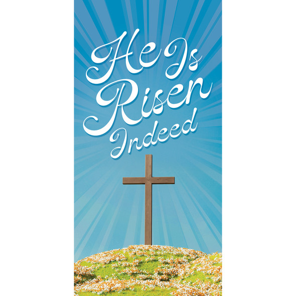 Church Banners - Sonburst Hill - He is Risen Indeed