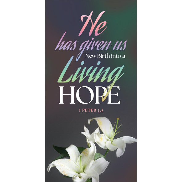 Church Banners - Lily Grey Easter - Living Hope