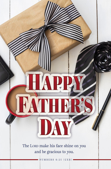 8.5" x 11" Bulletin - Father's Day - Happy Father's Day - Num 6:25 CEB - AP2266 - Pack of 100