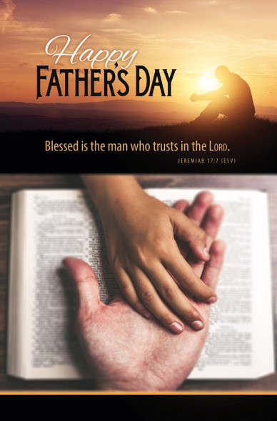 8.5" x 11" Bulletin - Father's Day - Happy Father's Day - Jer 17:7 KJV - Pack of 100