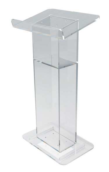 Acrylic Lectern - U-Shaped with Shelf