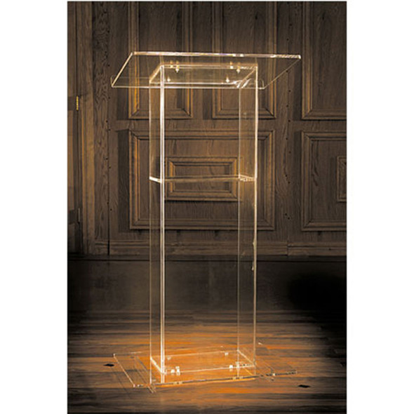 Acrylic Lectern - U-Shaped with Shelf