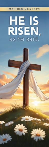 Bookmark - Kids - Easter - He is risen - Matt 28:6 KJV - Pack of 25