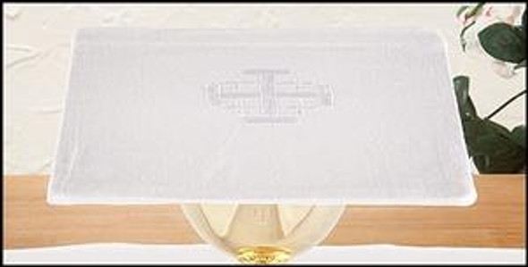 Chalice Pall 7"x7" 100% Linen - Jerusalem Cross (4 pcs)