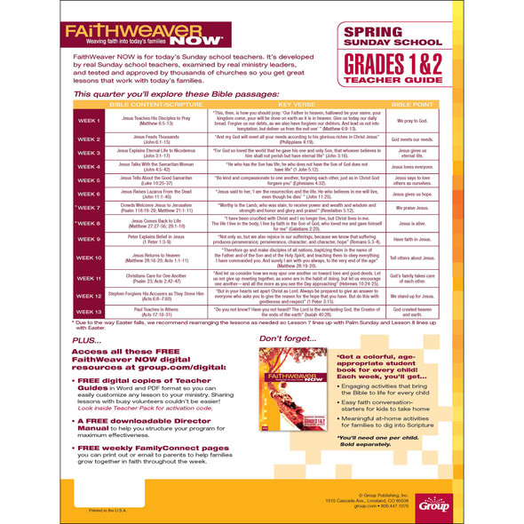 Spring 2026 FaithWeaver NOW Grades 1 & 2 Teacher Guide