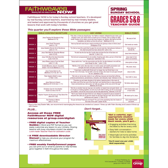 Spring 2026 FaithWeaver NOW Grades 5 & 6 Teacher Guide