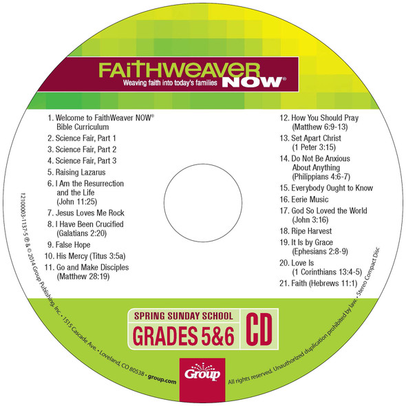 Spring 2026 FaithWeaver NOW Grades 5 & 6 CD