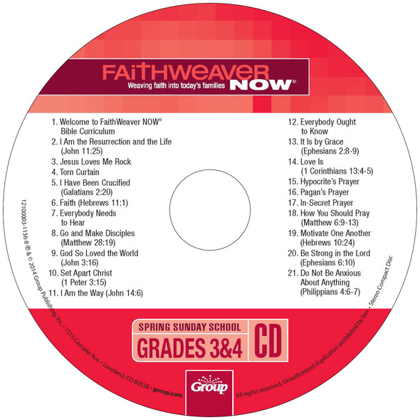 Spring 2026 FaithWeaver NOW Grades 3&4 CD