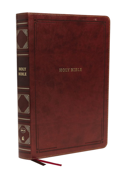 NKJV Holy Bible, Super Giant Print Reference Bible, Red Letter, Brown LeatherTouch, Comfort Print - Case of 10