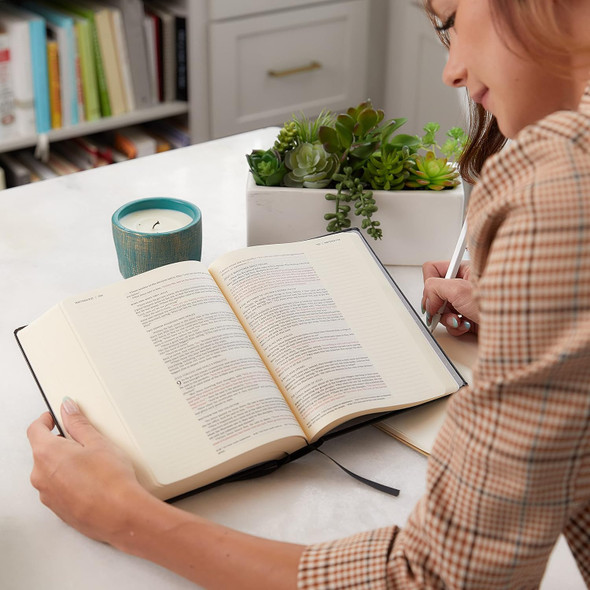 NKJV Comfort Print Journal the Word Bible, Bonded Leather, Brown - Case of 12