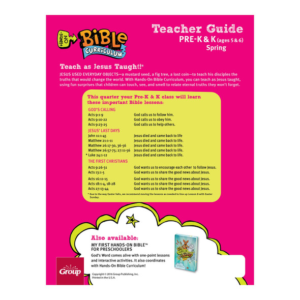 Spring 2026 Hands-On Bible Curriculum Pre-K & K Learning Lab