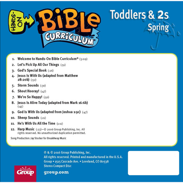 Spring 2026 Hands-On Bible Curriculum Toddlers & 2s CD