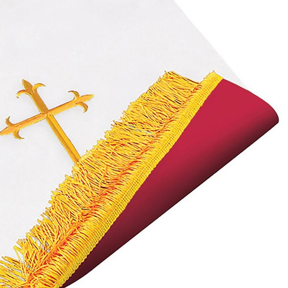 REVERSIBLE RED AND WHITE COMMUNION TABLE RUNNER