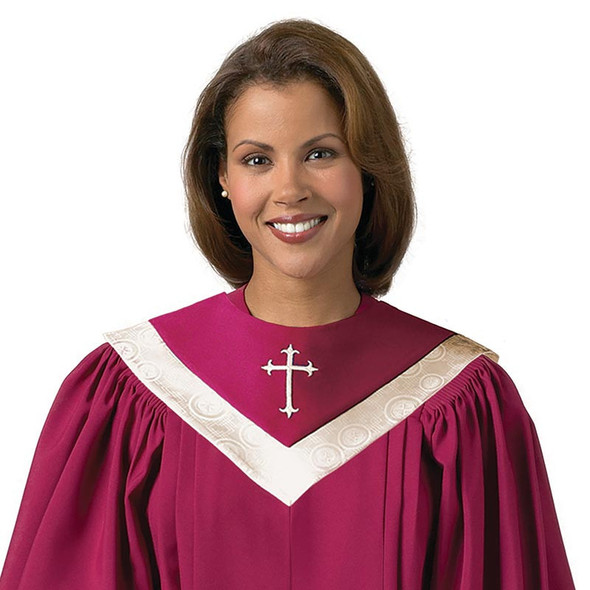 CANTERBURY REVERSIBLE CHOIR STOLE--CHIANTI WITH IVY ACCENT