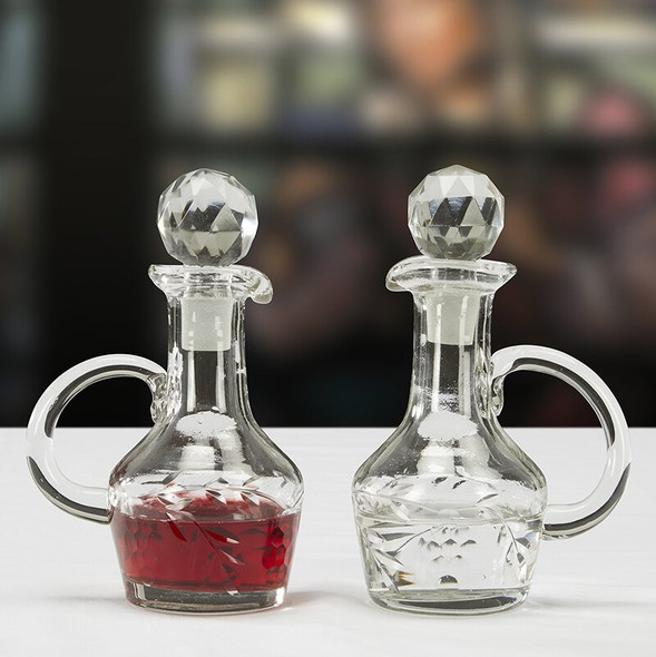 SUDBURY BRASS SMALL CRUET SET - 2/SET