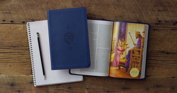 ESV Holy Bible for Kids (TruTone, Dark Blue, Lion of Judah Design) - Case of 16