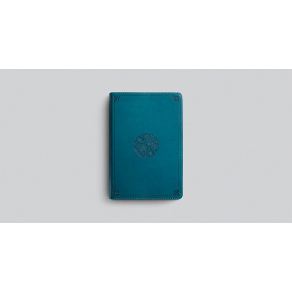 ESV Large Print Personal Size Bible, Red Letter (TruTone, Deep Teal, Emblem Design) - Case of 10
