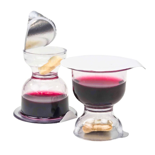 TrueVine Chalice Prefilled Communion Cups and wafer set - Bread & Juice Sets (Box of 200)
