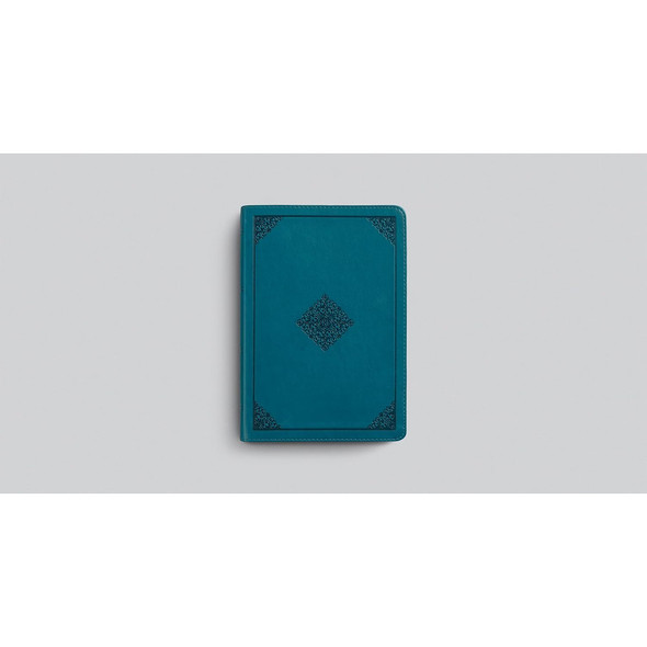 ESV Large Print Personal Size Bible, Red Letter (TruTone, Deep Teal, Ornament Design) - Case of 16