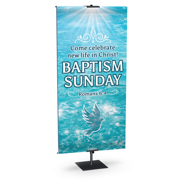 Church Banner - Baptism - Bright Water