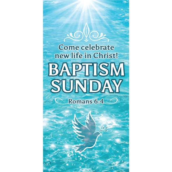 Church Banner - Baptism - Bright Water