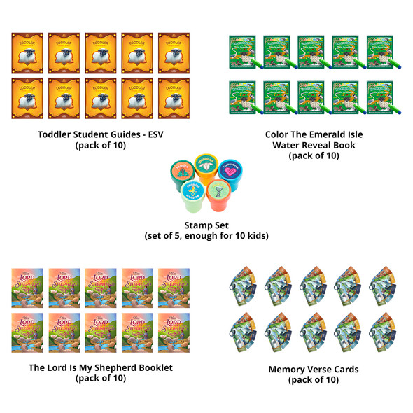 ESV Student Essentials BUNDLE - Toddler ESV (Enough for 10 Kids) - Emerald Crossing VBS 2026 by Answers