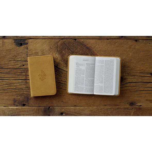 ESV Vest Pocket New Testament With Psalms And Proverbs - Nubuck Caramel, Wildflower Design Trutone - Bulk Case of 120