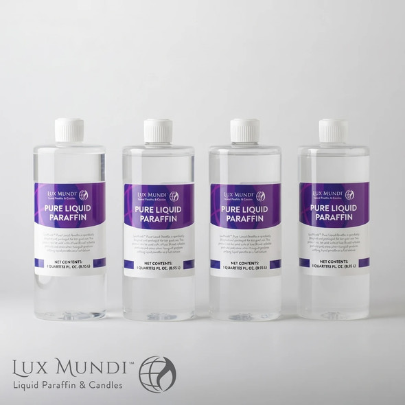 Lux Mundi Pure Liquid Paraffin - 1 Quart Bottle - Case of 4 (Cathedral Candle)