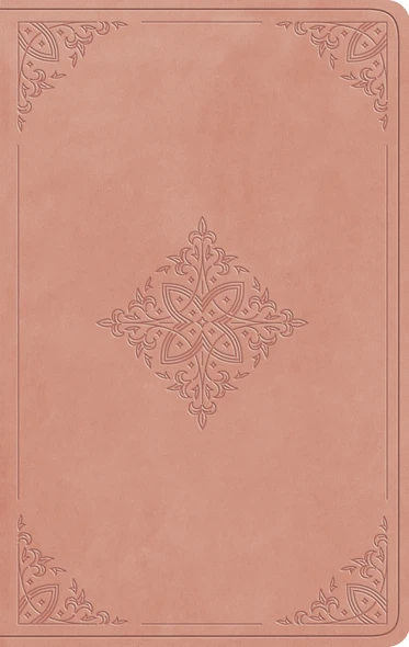 ESV Large Print Value Thinline Bible - Blush Rose, Fleur-De-Lis Design Trutone - Case of 24
