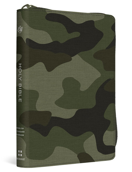 ESV Compact Bible - Canvas Camo Design with Zipper - Case of 32