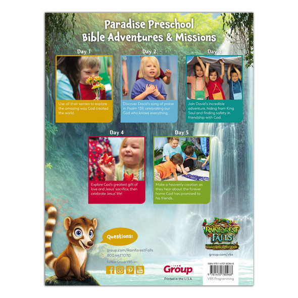 Preschool Bible Adventures & Missions Leader Manual Download - PDF - Rainforest Falls VBS 2026 by Group