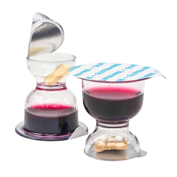 TrueVine Chalice Prefilled Communion Cups - Gluten Free Bread & Juice Sets (Box of 500)