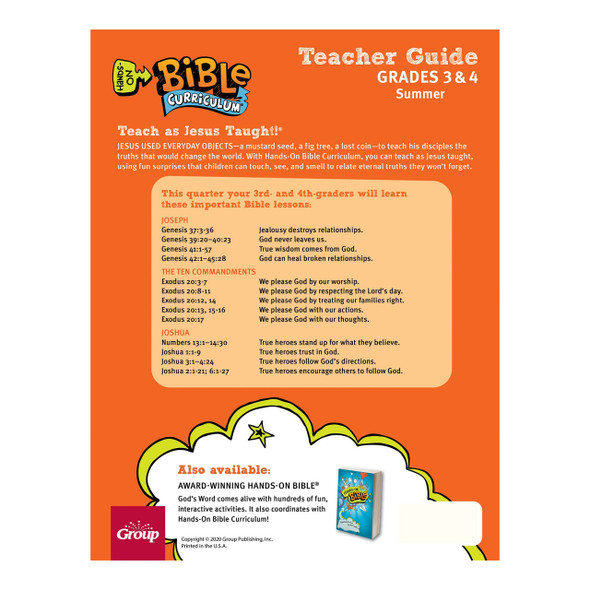 Hands-On Bible Curriculum Grades 3&4: Teacher Guide Download, Summer 2026