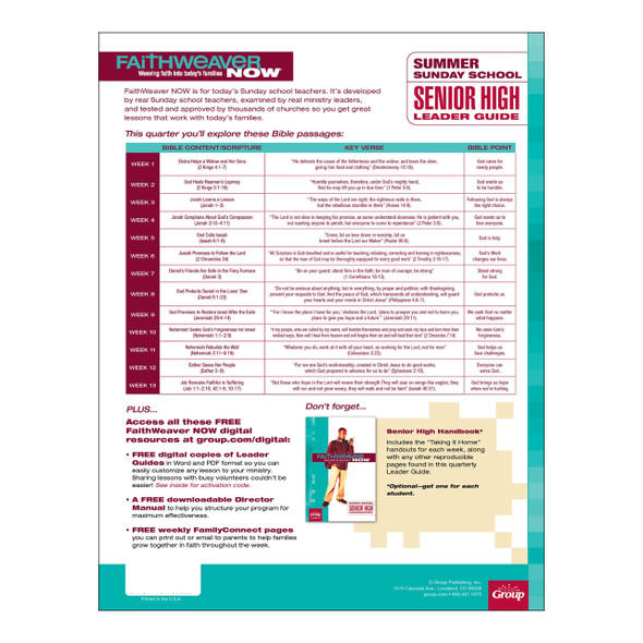 FaithWeaver NOW Senior High Leader Guide Download, Summer 2026
