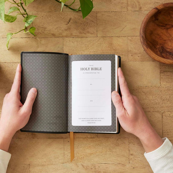 KJV Holy Bible (Personal Size Giant Print, Black Leathersoft, Red Letter, Comfort Print) - Case of 10