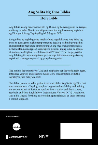 Tagalog Ang Salita ng Dios/English NIV Bilingual Bible, Hardcover - Case of 12