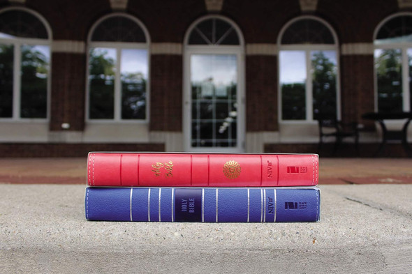 NIV: Premium Gift Bible, Youth Edition, Leathersoft, Coral, Red Letter, Comfort Print - Case of 20