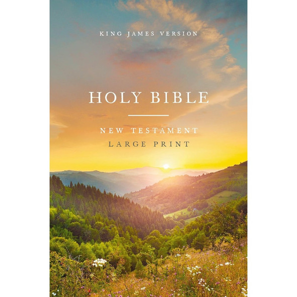 KJV Large Print Outreach New Testament Bible (Scenic Softcover, Comfort Print) - Case of 64