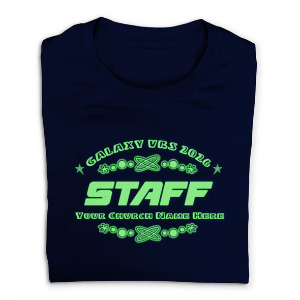 Easy Custom VBS T-Shirt - Glow in the Dark Ink - Galaxy VBS - VGLOWGAL04
