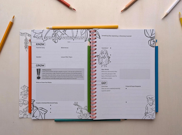 Sunday Scribbles: A 52-Week Creative Journal for Kids in Church (GO Bible)
