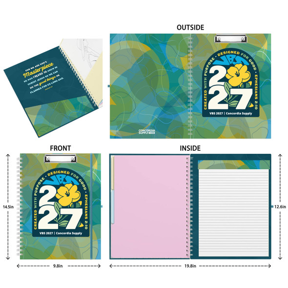 Executive Clipboard - Spiral Bound with Refillable Lined Paper - Concordia Supply Gift - VBS 2027 Edition