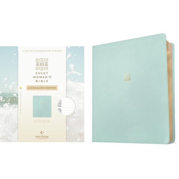 NLT Every Woman's Bible, Journaling Edition, Filament Enabled (Leatherlike, Seafoam Blue)